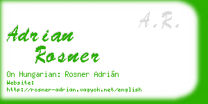 adrian rosner business card