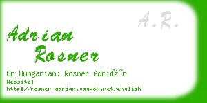 adrian rosner business card